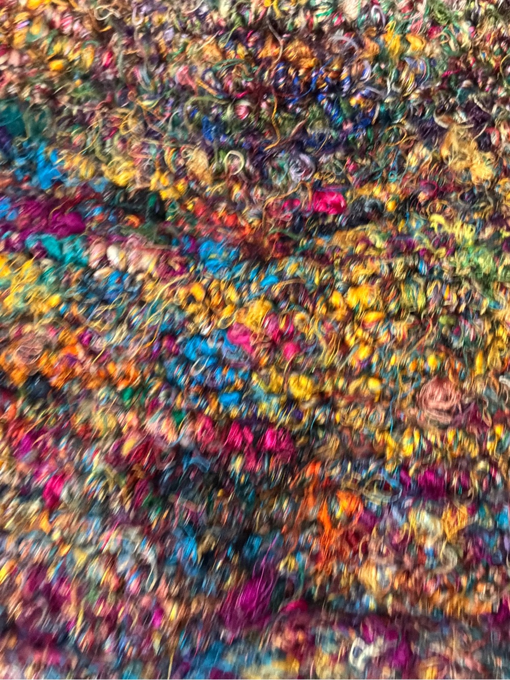 Multicolor Textured Knit Bucket Hat - Picture 6 of 7